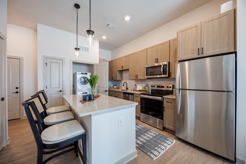 Kitchen Area with Stainless Steel Appliances