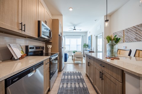 Kitchen Area with Stainless Steel Appliances