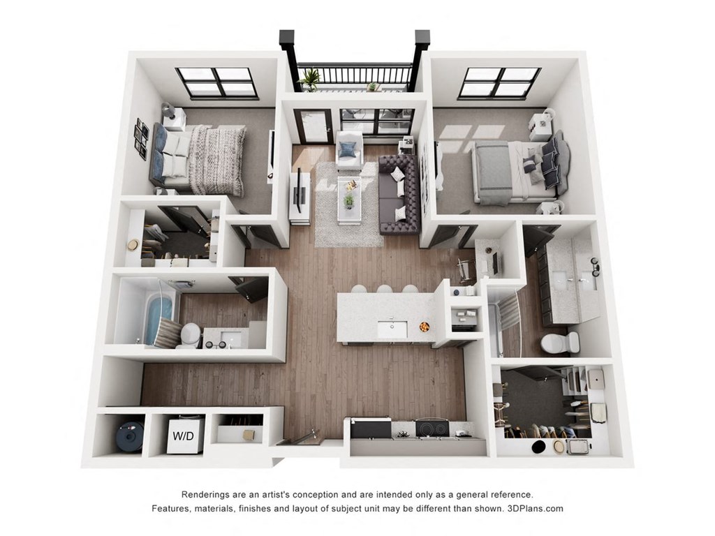 a 3d floor plan of our apartments
