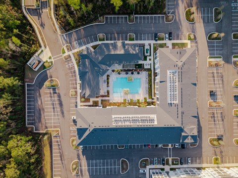 Aerial of Madison Fountains a new apartment community 32259 zip code near Saint Johns, Florida