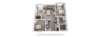 B2 Two Bedroom Floorplan