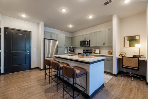 Chef's Kitchen with Island at Luxury Apartment Homes in Lawrenceville, Georgia