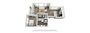 A2 Floor Plan at The Harrison, Asheville, NC, 28801