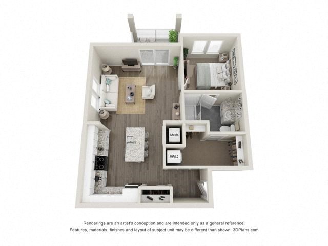 A4 Floor Plan at The Harrison, Asheville
