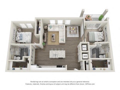B1 Floor Plan at The Harrison, Asheville, NC