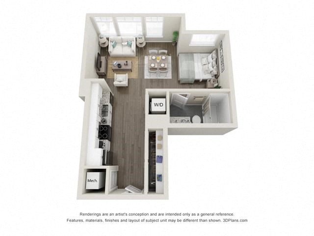 S3 Floor Plan at The Harrison, Asheville, 28801