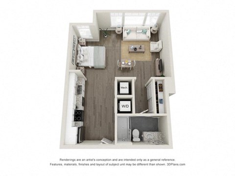 S4 Floor Plan at The Harrison, Asheville, NC, 28801