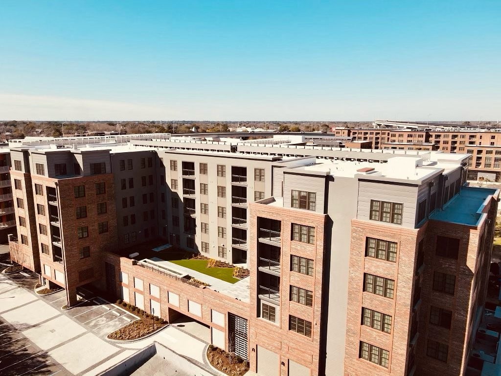 a view of the apartment complex from above