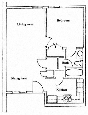 1 Bedroom Floorplan