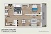 1 Bedroom 1 Bath Den (A5)