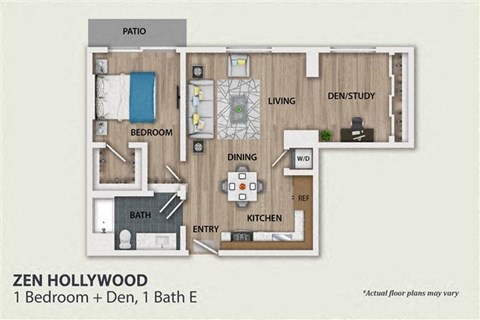 a floor plan of a room with a bedroom and a bathroom