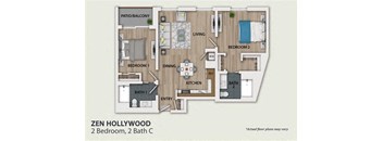 floor plan of a bedroom with a bathroom