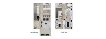 a comparison of second and third floor floor plans