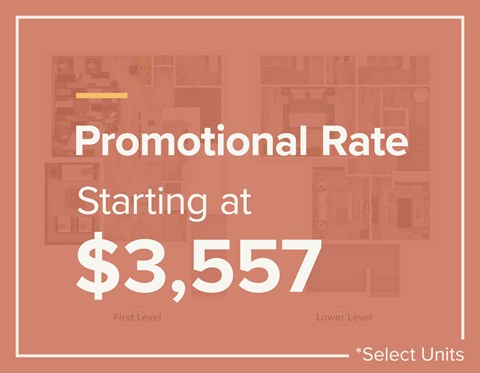 A promotional rate starting at $3,557 is displayed on a graphic.