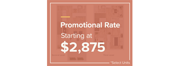 A promotional rate starting at $2,875 is advertised.