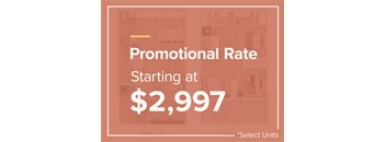 A promotional rate starting at $2,997 is advertised.