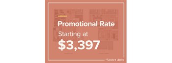 A sign advertising a promotional rate of $3,397.