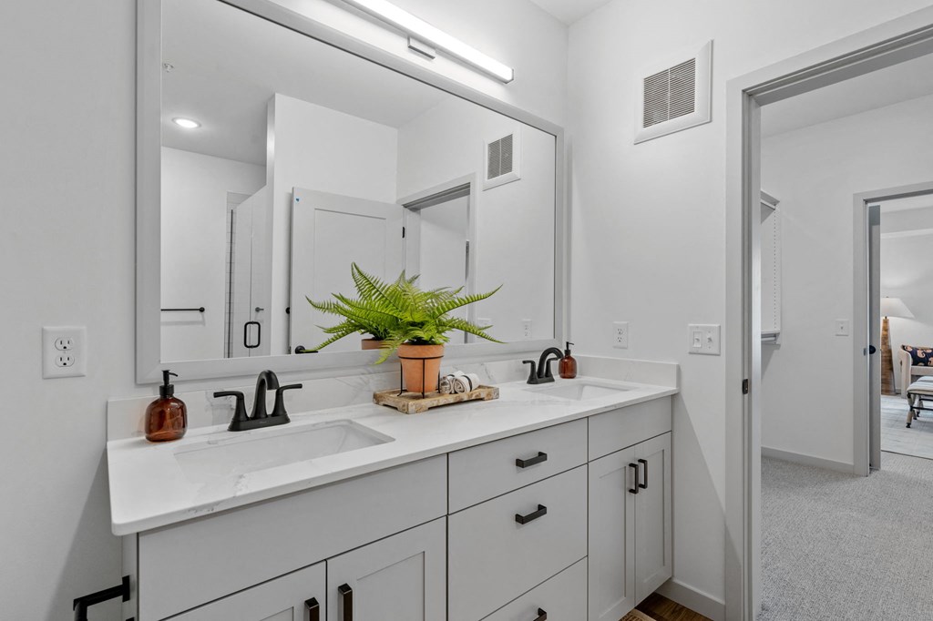 double vanity primary bathroom