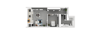 bedroom floor plan an in 2d