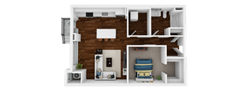 one bedroom, one bathroom