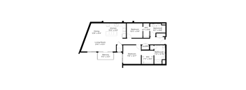 a floor plan of a house with bedrooms and a living room