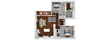 a1 floor plan  1 bedroom with baths  119