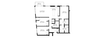 a floor plan of a house with a bedroom and a living room