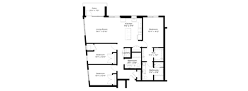 a floor plan of a house with an open floor plan