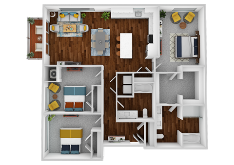 the 1122 sq ft floor plan  1 bed  1 bath