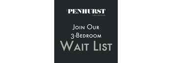 A poster advertises Penhurst Collective's 3-bedroom wait list.