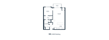 A black and white image of a floor plan for a B8 6905 Building.