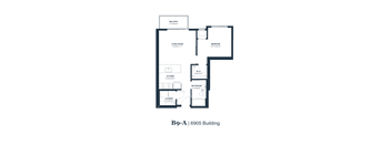 A floor plan of apartment B9-A in the 6905 Building.