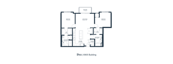 A black and white image of a floor plan for a D11 6905 Building.