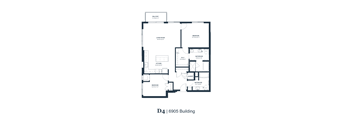 A black and white image of a floor plan for a D4 6905 Building.