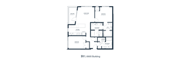 A black and white image of a floor plan for a D7 6905 Building.