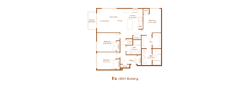 A floor plan of a building labeled F2 | 6901 Building.