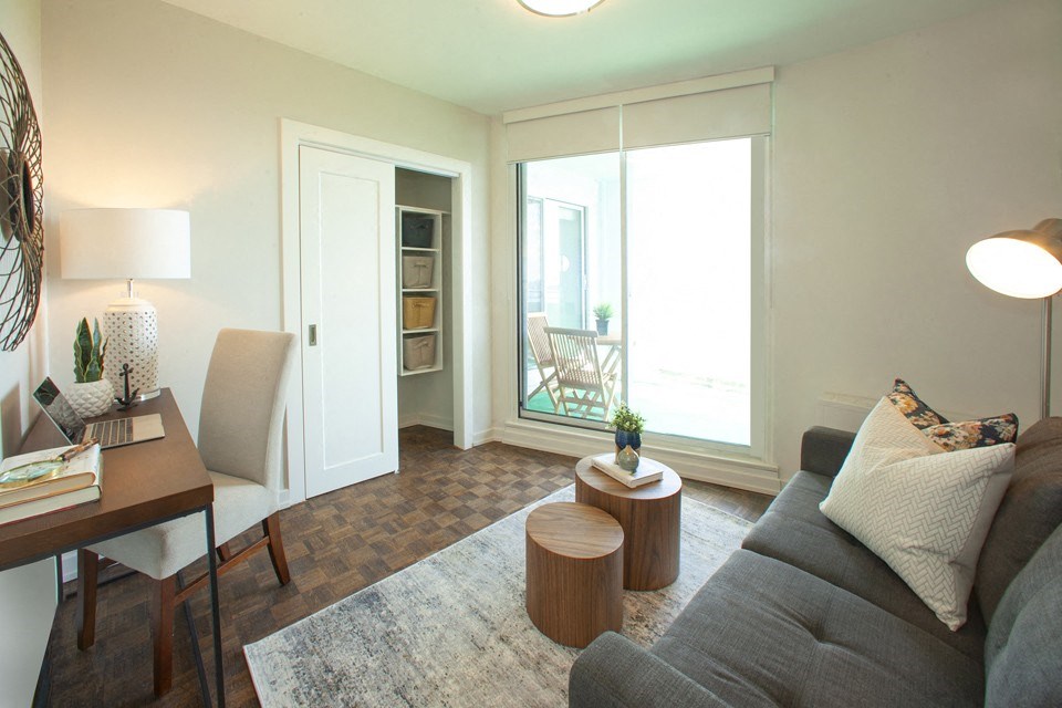La Salle Towers second bedroom featuring office area in Burlington, ON