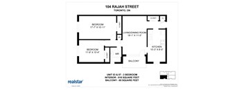 a floor plan of 101 rajah street toronto