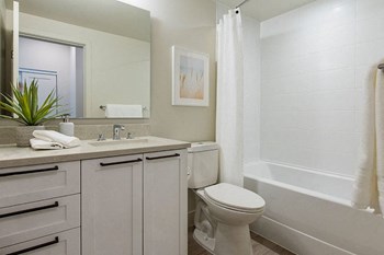 Inlet Glen Apartments in Port Moody, BC bathroom with upgraded cabinetry - Photo Gallery 13