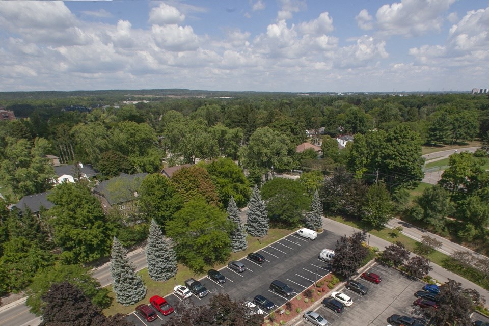 La Salle Towers view from a balcony in Burlington, ON