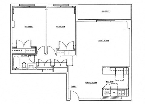 St. Lawrence Village in St. Catharines 2 bedroom floor plan
