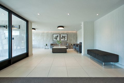 190 Cityview in Brampton, ON Updated lobby with seating