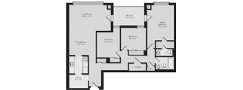 190 CityView Apartments 3 bedroom, 2 bathroom floor plan variation C in Brampton, O