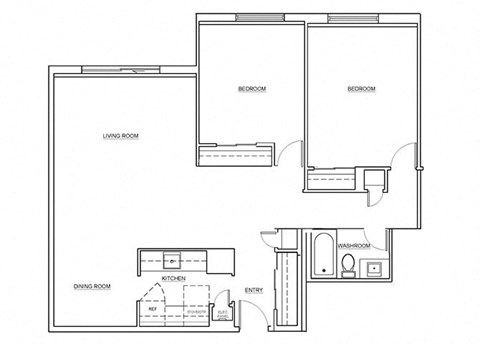 St. Lawrence Village in St. Catharines 2 bedroom floor plan