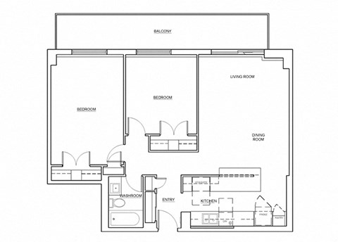 St. Lawrence Village in St. Catharines open concept 2 bedroom floor plan