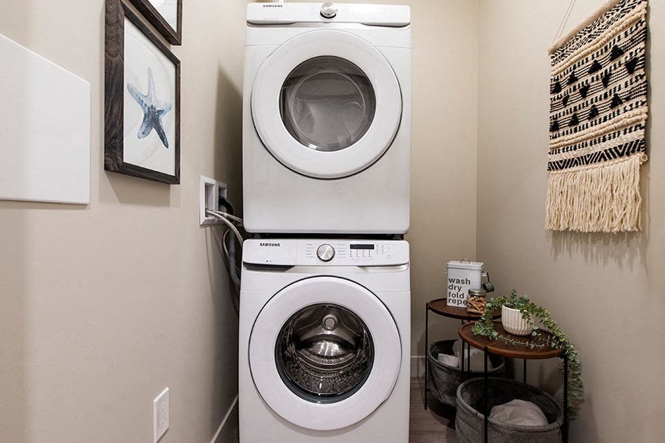 Inlet Glen Apartments in Port Moody, BC insuite laundry with washer and dryer