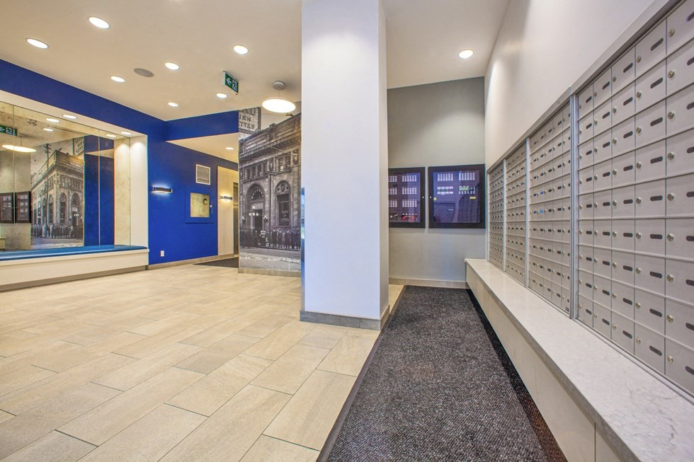 Main Square Apartments in Toronto, ON Building Entrance with Mail Room