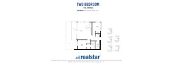 the floor plan of two bedroom apartment