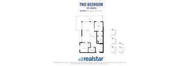 a floor plan of two bedroom apartment