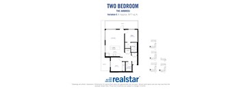 the floor plan of two bedroom apartment
